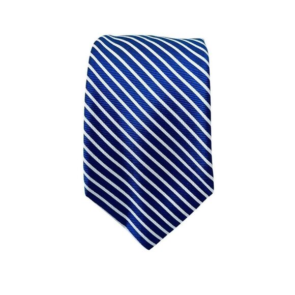 Vintage Westbury London Silk Hand Tailored Blue Stripe 60" x 3.25" Necktie Tie - Picture 4 of 7